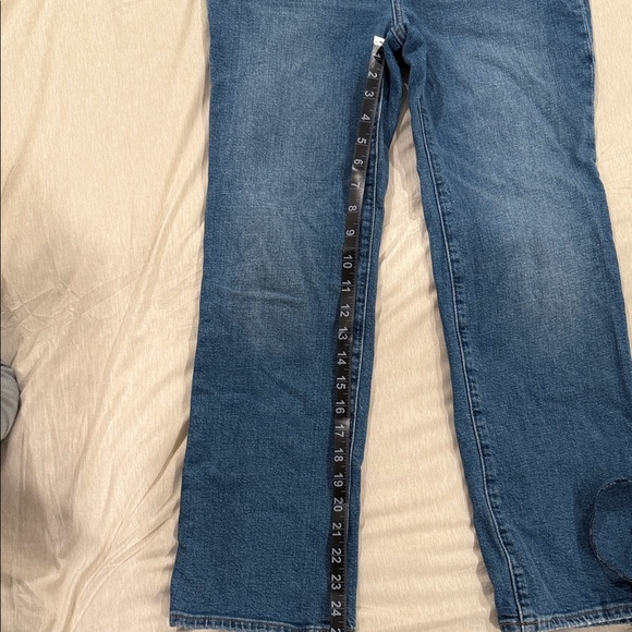 Madewell Slim Demi-Boot Blue Straight Leg Jeans - Picture 14 of 15